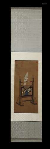 Qing Dynasty Lang Shining (Giuseppe Castiglione), Eagle  Vertical-Hanging Painting