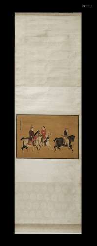 Zhang Daqian, Horses Vertical-Hanging Painting