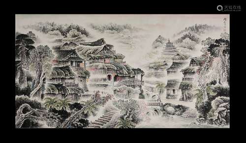 Qian Songyan, Painting of Ancient Village