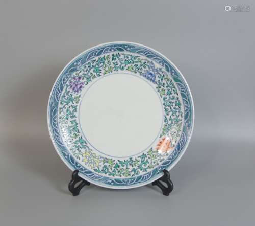 People's Porcelain Factory For Offical Use During 1960-1970, Blue-and-white Glaze Porcelain Plate