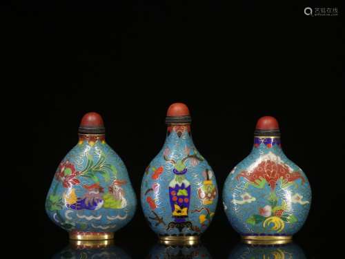 The Republic of China Period, Cloisonne Snuff Bottles