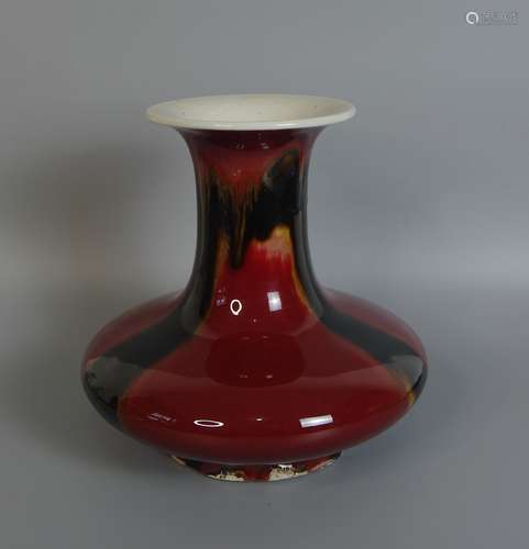 Jianguo Porcelain Factory Exhibition in 1970s, Colour Glaze Porcelain Vase