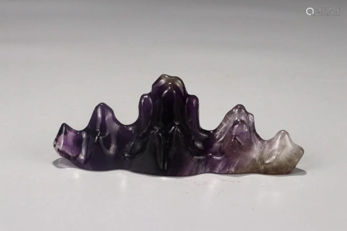 PURPLE CRYSTAL MOUNTIAN FORM BRUSH REST