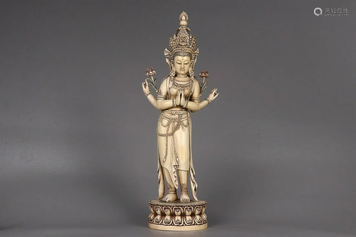 RARE MATERIAL FIGURE OF GUANYIN