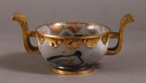 GOLD INSET AGATE BOWL
