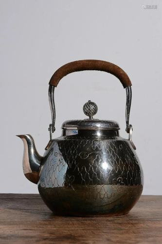 SILVER WATERPOT WITH LOOP HANDLE
