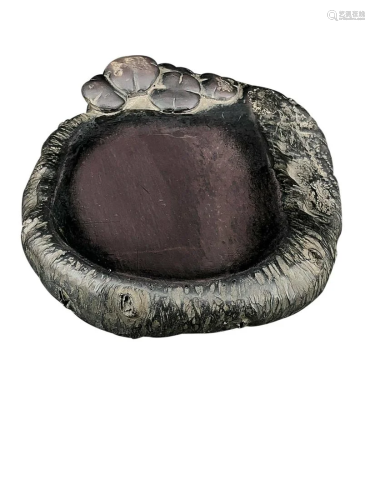 DUAN INKSTONE CARVED WITH FRUITS