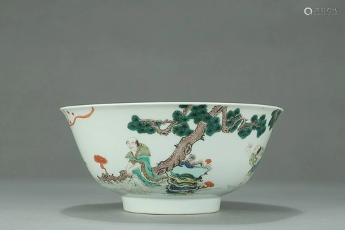 FAMILLE VERTE 'ARHAT' BOWL