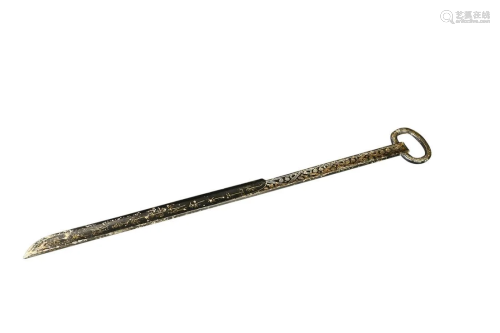 GOLD AND SILVER INSET COPPER ALLOY SWORD