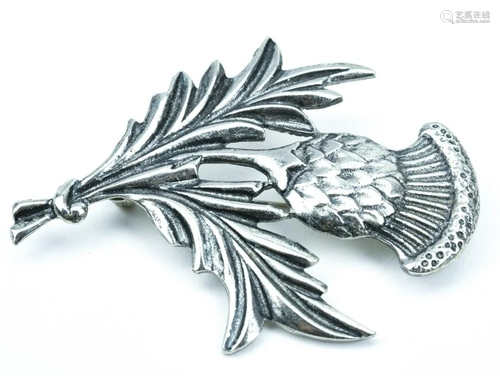 Vintage Scottish Thistle Motif Brooch