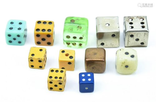 Collection Of Miniature Dice Including Bakelite