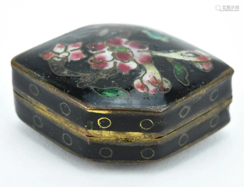 Chinese Cloisonne Enamel Snuff Box