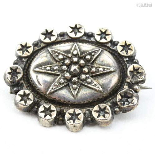 Antique 19th C English Sterling Silver Brooch