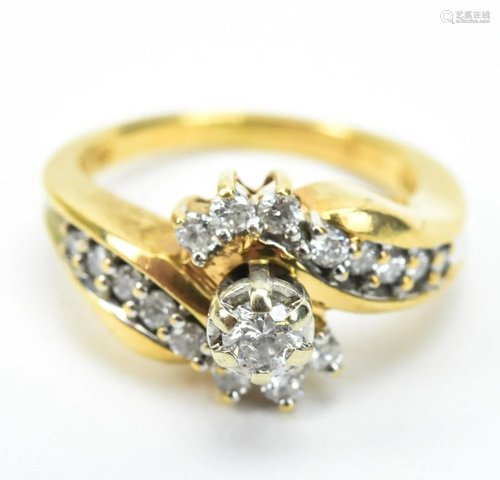 Estate 14kt Yellow Gold & Diamond Ring