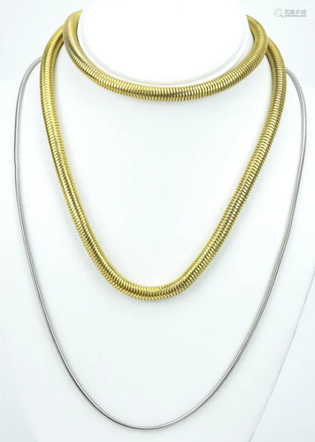 Gold Tone & Silver Tone Articulated Snake Chains