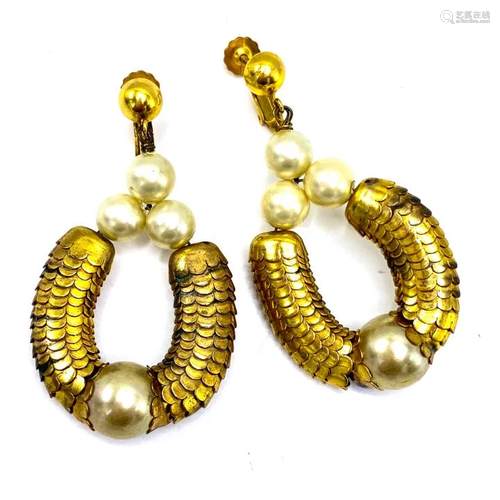 Vintage Costume Earrings Style of Haskell