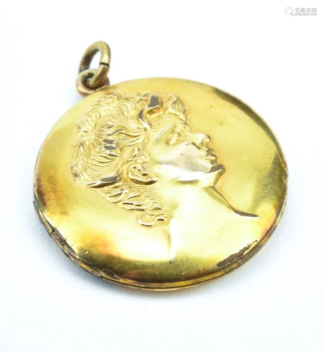 Antique Yellow Gold Gibson Girl Locket