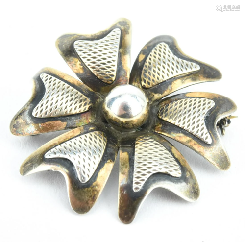 Vintage Danish Modern Sterling Silver Brooch