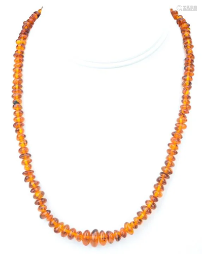 Estate 14kt Gold & Baltic Amber Necklace