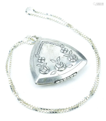 Locket Pendant On Italian Sterling Chain