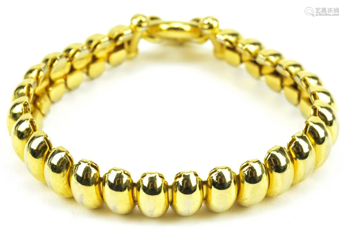 Gold Plated Articulated Panel Bracelet