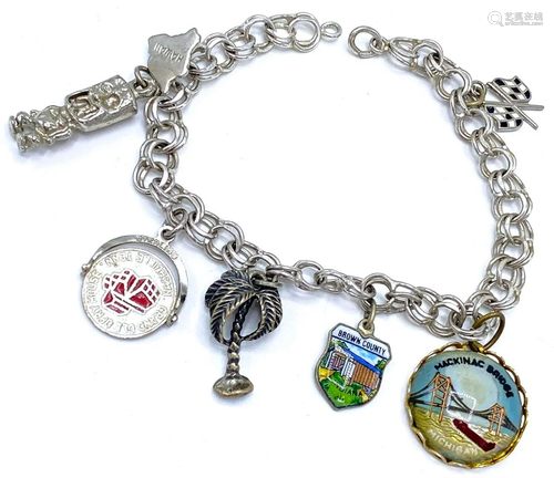 Vintage Sterling Silver Charm Bracelet