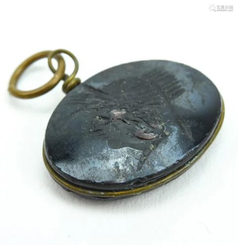 Antique 19th C Greco Roman Intaglio Pendant