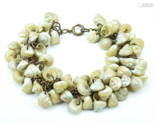 Vintage Early Miriam Haskell Shell Bracelet