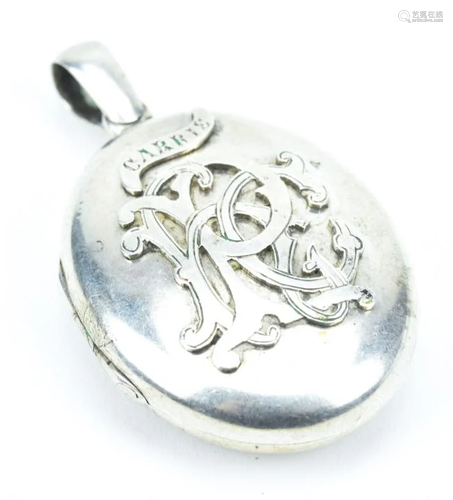 Antique 19th C English Sterling Silver Locket