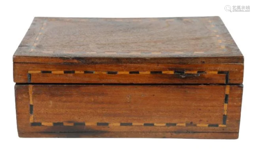 Inlaid Wooden Hinged Box