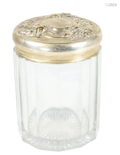 Crystal Canister with Silver Lid