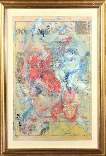 Attrib.Willem de Kooning (1904-1997) Oil/Newsprint