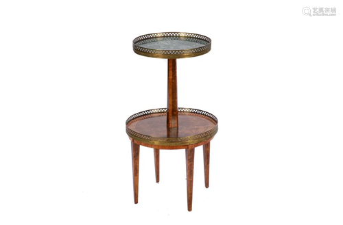 FRENCH TWO TIERED DRINKS SIDE TABLE