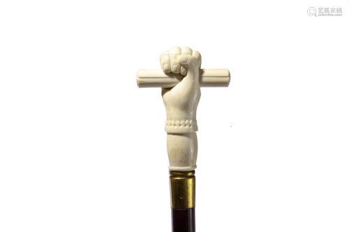 NATURALLY CARVED HANDLED HAND WALKING STICK