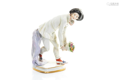 GERMAN PORCELAIN HARLEQUIN FIGURE