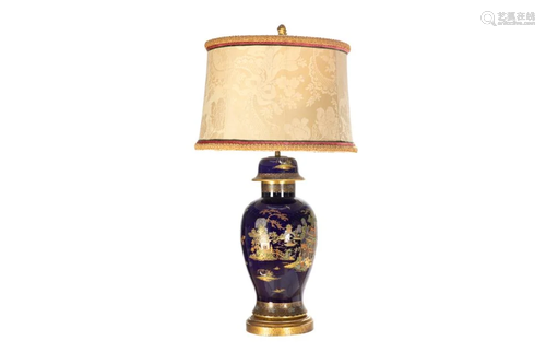 ENGLISH CHINOISERIE PAINTED TABLE LAMP