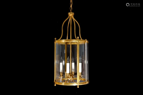 LARGE GILT METAL HANGING FIXTURE