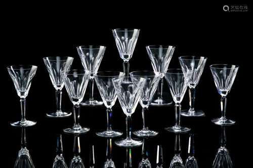 TWELVE WATERFORD WHITE WINE GLASSES