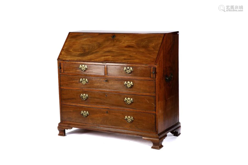 GEORGE III MAHOGANY SECRETAIRE DESK