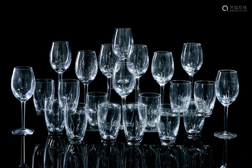 24 PIECES OF JOHN ROCCA WATERFORD GLASS STEMWARE