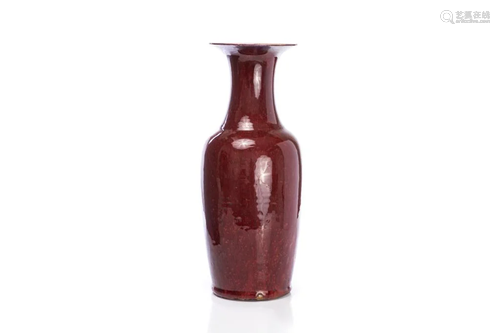 CHINESE FLAMBE GLAZED PORCELAIN VASE