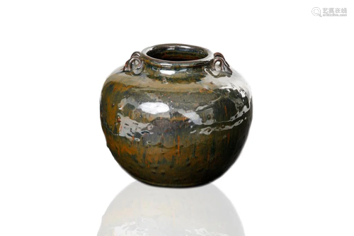 CHINESE BROWN GLAZED POTTERY JAR