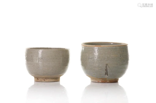 TWO SOUTHEAST ASIAN CELADON GLAZED BOWLS