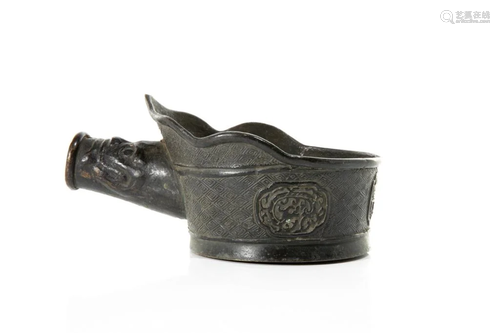 CHINESE QING DYNASTY BRONZE PAN IRON