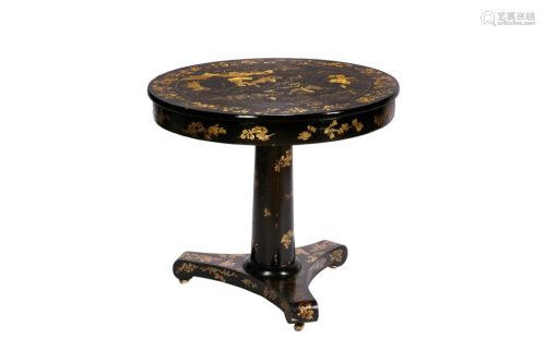 CHINOISERIE PEDESTAL TABLE