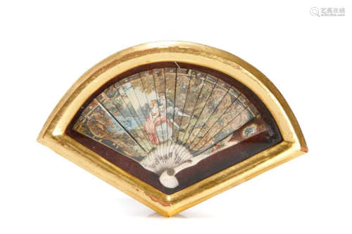 ANTIQUE MINIATURE HAND PAINTED FAN