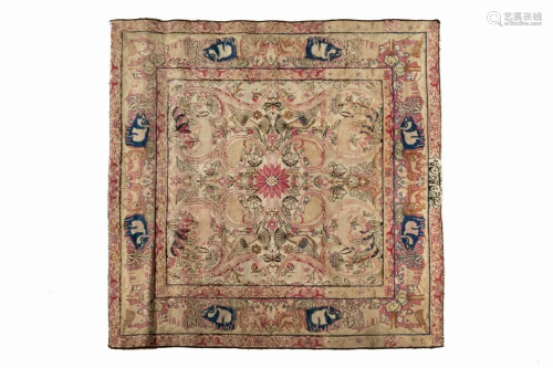 ANTIQUE EUROPEAN WOOL KERMAN RUG