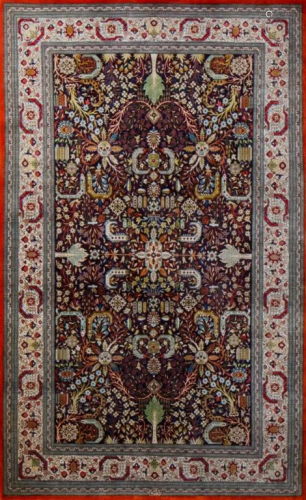 HAND KNOTTED SILK BLEND RUG