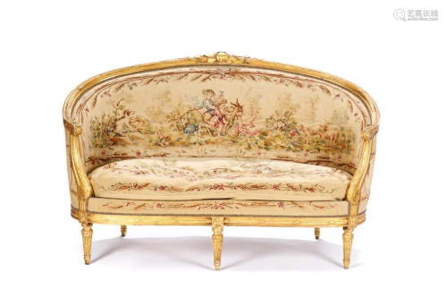 FRENCH CARVED GILTWOOD SETTEE