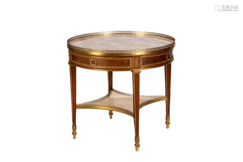 G. DURAND 19TH C FRENCH TWO-TIER BOULETTE TABLE